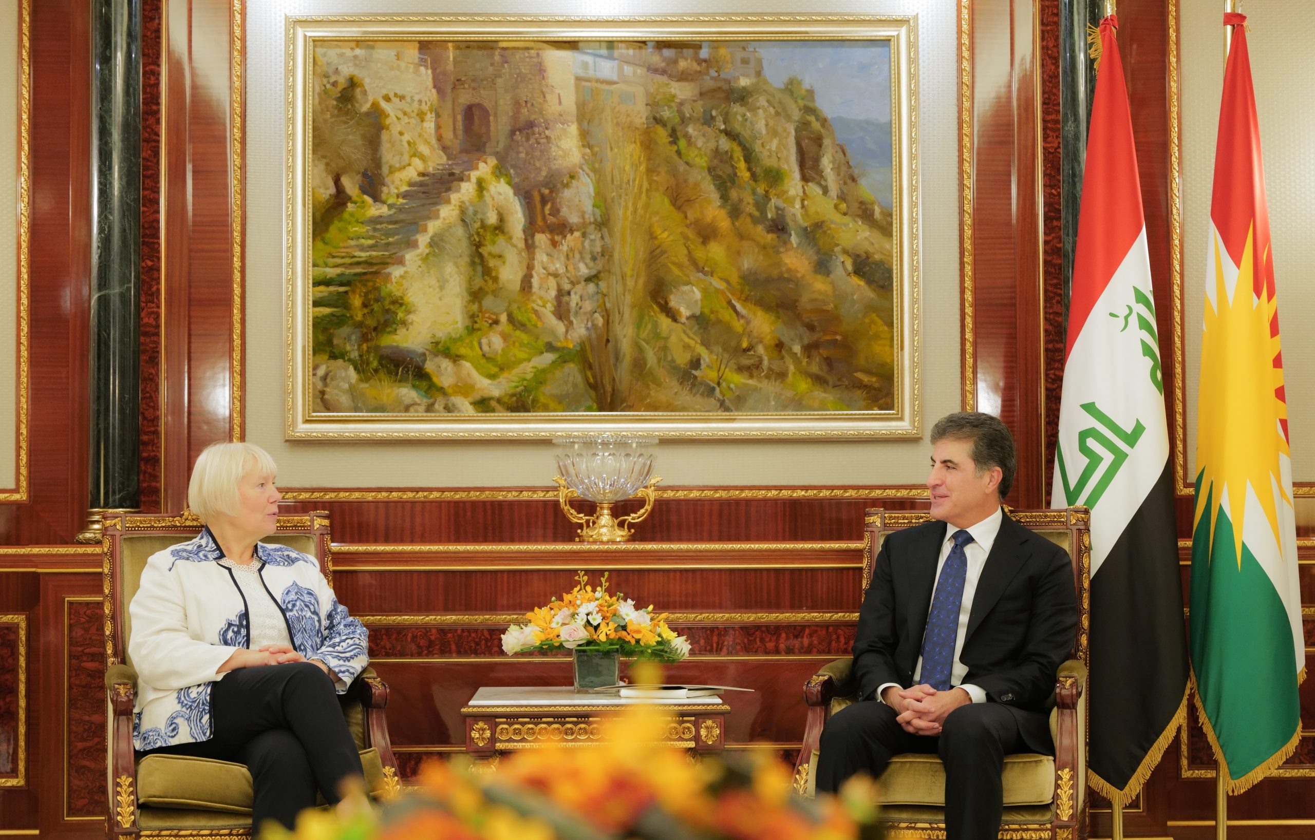 President Nechirvan Barzani meets with new German Ambassador to Iraq Ms. Christianne Hohmann