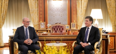 President Nechirvan Barzani meets with British Ambassador to Iraq Stephen Hitchen