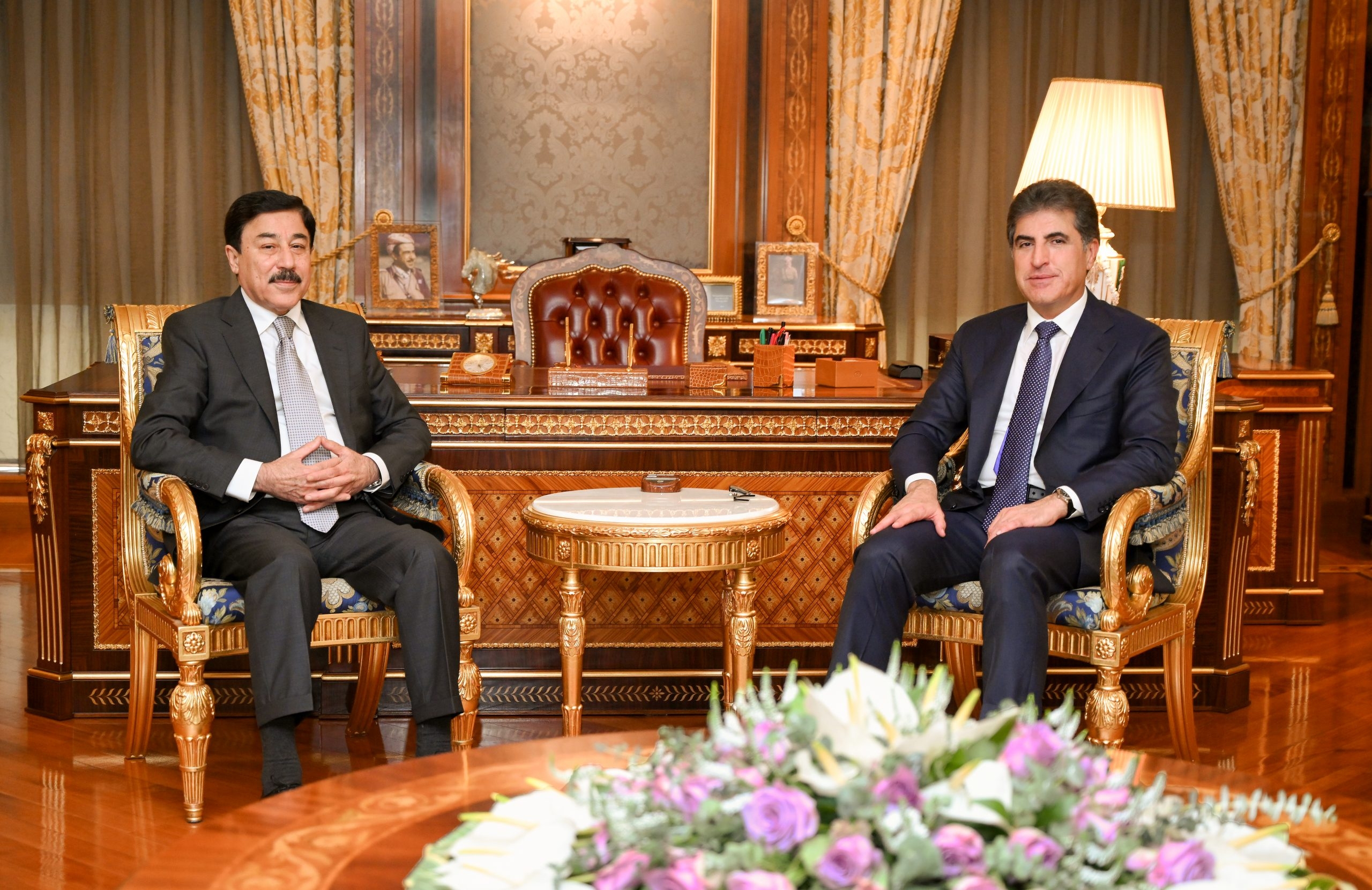 President Nechirvan Barzani meets with Governor of Central Bank of Iraq, Mr. Ali Mohsen al-Alaq