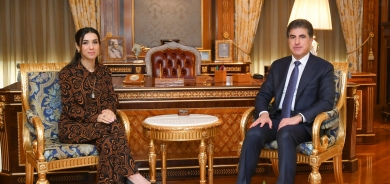 President Nechirvan Barzani meets with Yezidi activist Ms. Nadia Murad