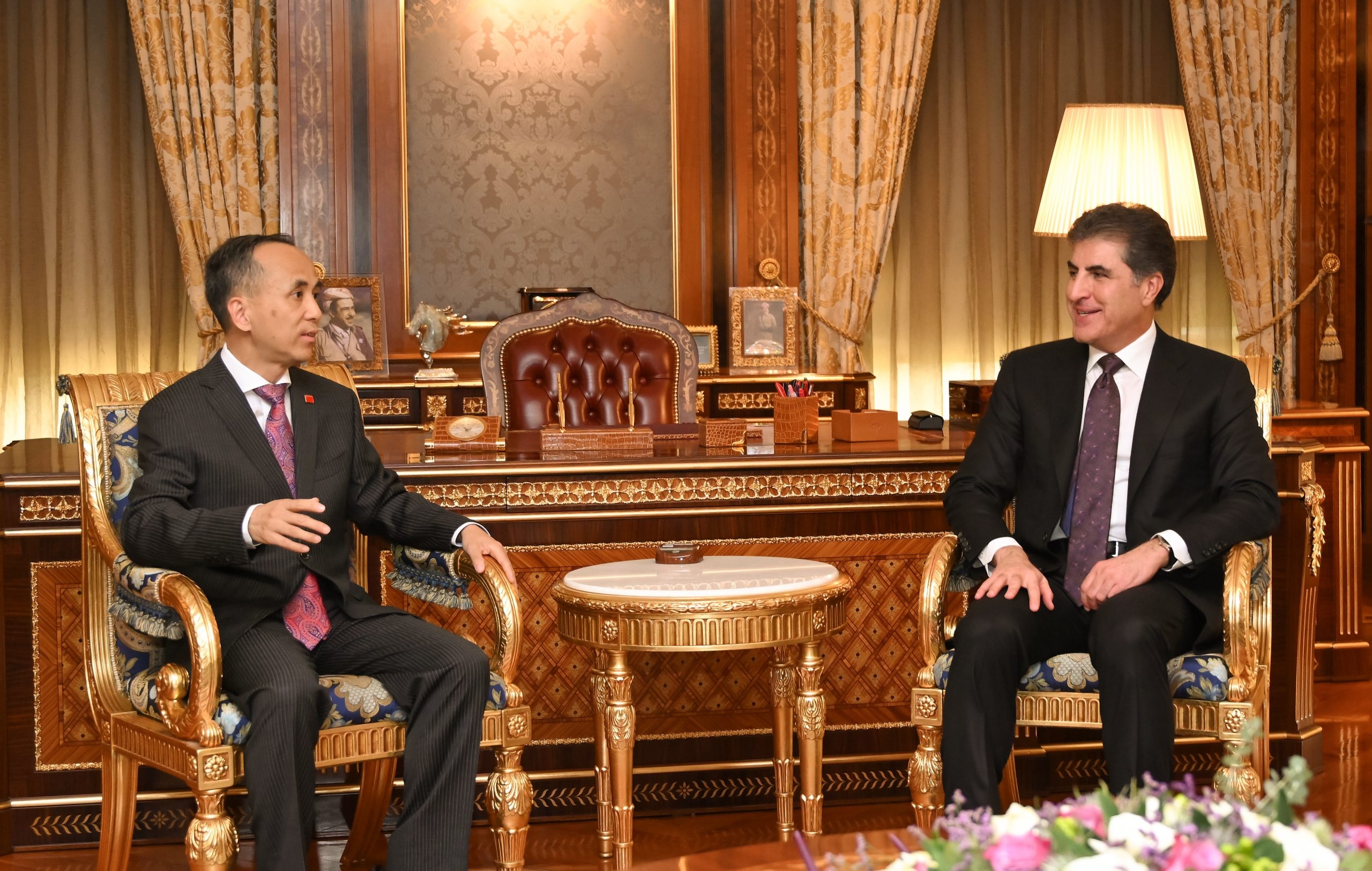 President Nechirvan Barzani meets with the new Chinese Consul General Mr. Liu Zhenyong