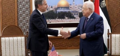 US Secretary of State Antony Blinken Meets Palestinian President Mahmoud Abbas in the Occupied West Bank