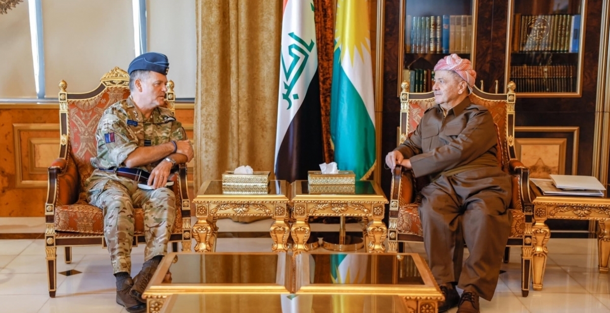 High-Level British Military Delegation Meets Kurdish Leader Barzani to Discuss Peshmerga Reforms