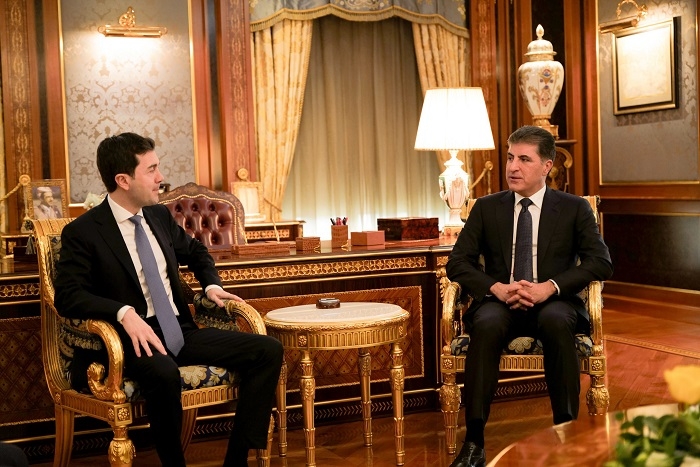 President Nechirvan Barzani Congratulates Greek Consul General on Assuming Duties