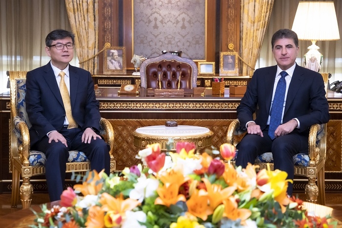 President Nechirvan Barzani receives Korean Consul General and KOICA Representative
