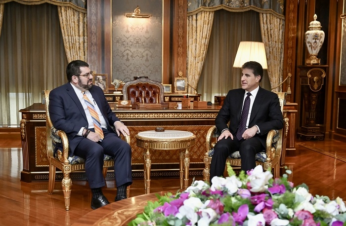 President Nechirvan Barzani receives US Embassy’s Chargé d’Affaires