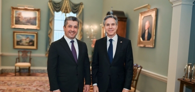 Prime Minister Masrour Barzani meets with the US Secretary of State