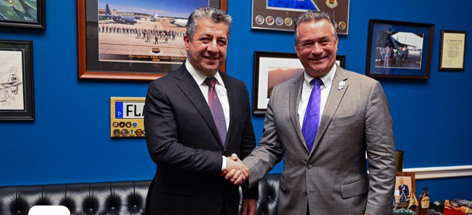 رئيس حكومة إقليم كوردستان يجتمع مع عضو الكونغرس الأمريكي دون بيكون