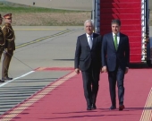 President of Kurdistan Region Receives Armenian President at Erbil International Airport