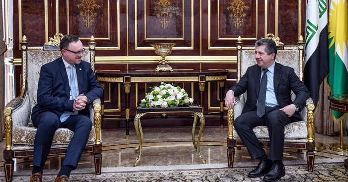 PM Masrour Barzani meets with Head of UNITAD Christian Ritscher