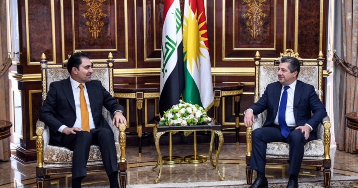 مسرور بارزاني يستقبل رئيس البرلمان العراقي بالنيابة