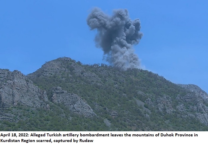 Suspected Turkish Artillery Strikes Villages in Duhok Province Amid Escalating Tensions