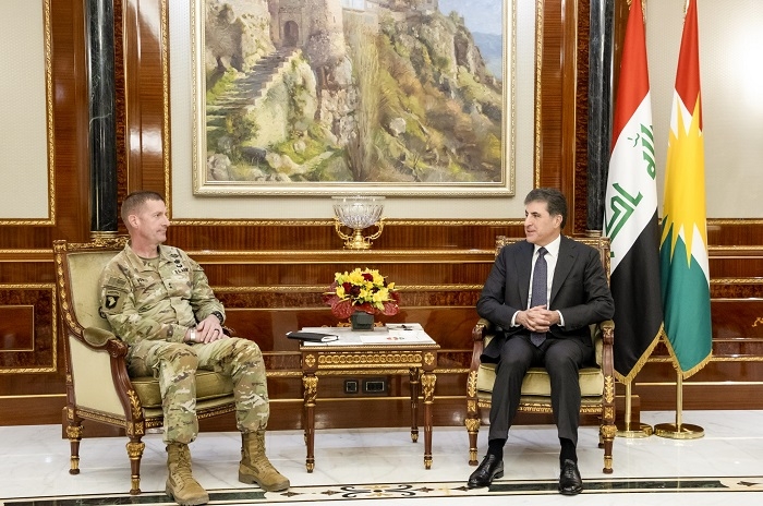 President Nechirvan Barzani and Major General Joel B. Vowell Discuss Regional Security and Anti-ISIS Cooperation