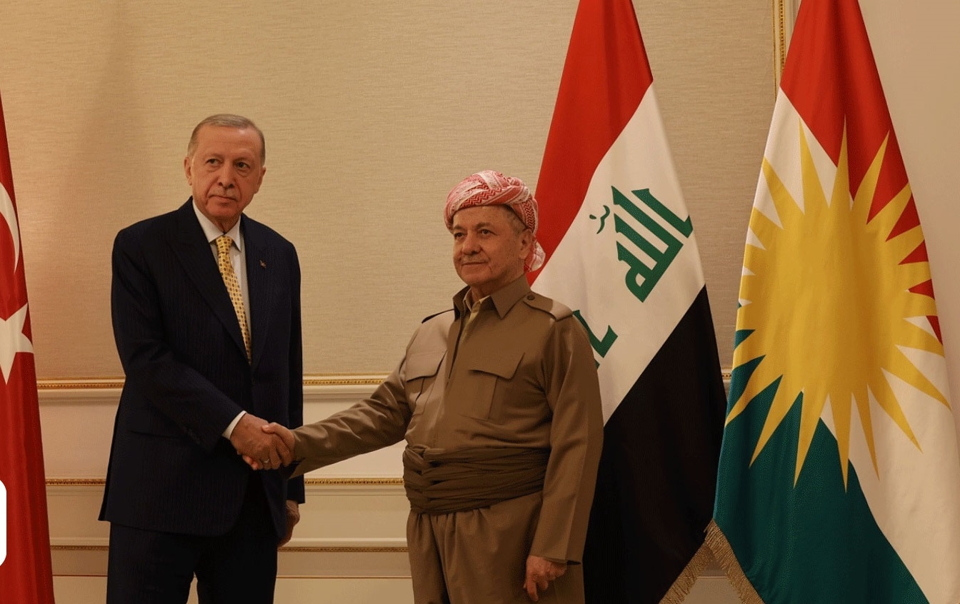 Kurdish Leader Masoud Barzani Hosts Turkish President Erdogan in Historic Erbil Meeting