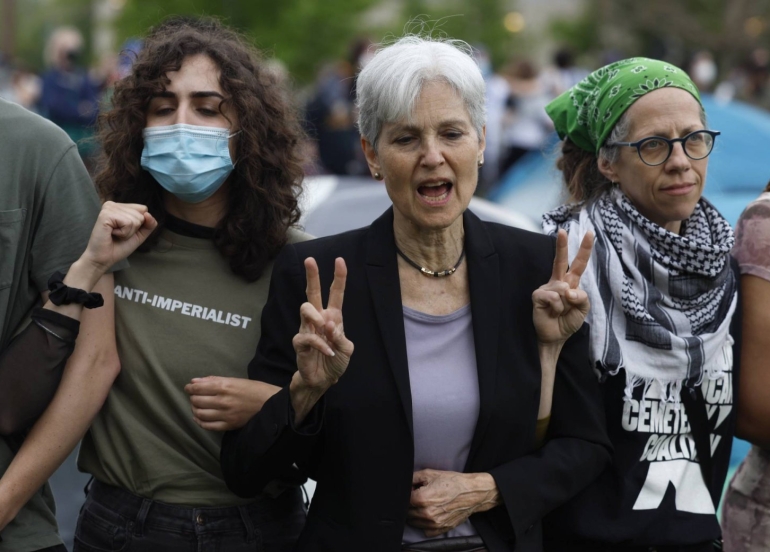 اعتقال مرشحة للرئاسة الأميركية في احتجاج مؤيد للفلسطينيين بجامعة واشنطن