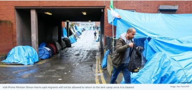 Asylum-Seeker Camp Dismantled in Dublin