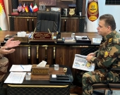 مدير الإصلاح في وزارة البيشمركة يستقبل قائد القوات الفرنسية في إقليم كوردستان