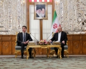 رئيس إقليم كوردستان يجتمع مع رئيس البرلمان الإيراني