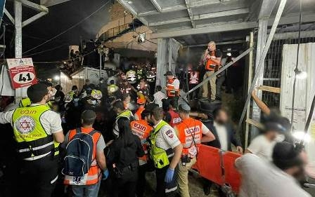 مصرع 44 شخصاً بحادث تدافع ضخم خلال حج يهودي في إسرائيل