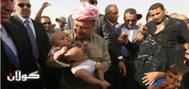 President Barzani visits Syrian refugee camp