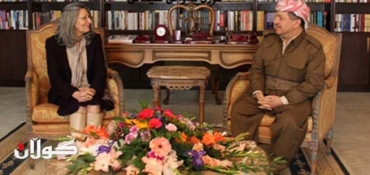 Barzani visits Iraq's first lady