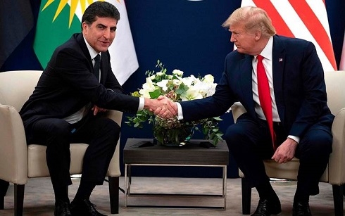 Kurdistan Region President Nechirvan Barzani meets Trump at Davos summit